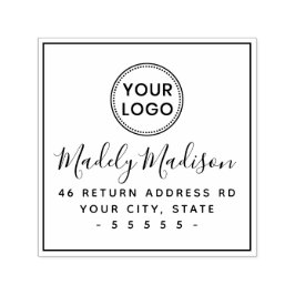 カスタムロゴスエレガントクリプト差出人住所 セルフインキングスタンプ