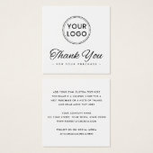 カスタムロゴスクエア感謝していドビジネス (正面&裏面)