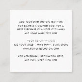 カスタムロゴスクエア感謝していドビジネス スクエア名刺 (裏面)