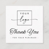 カスタムロゴスクエア感謝していドビジネス スクエア名刺 (正面)