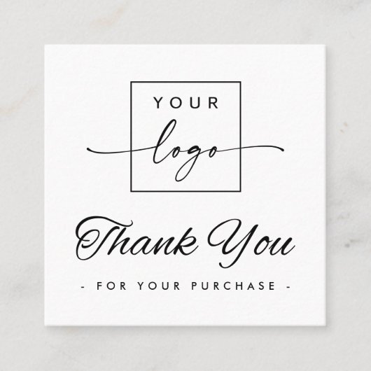 カスタムロゴスクエア感謝していドビジネス スクエア名刺 (正面)