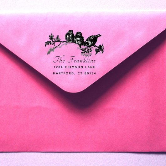 カスタムロゴスクリプトファミリ名差出人住所 ラバースタンプ