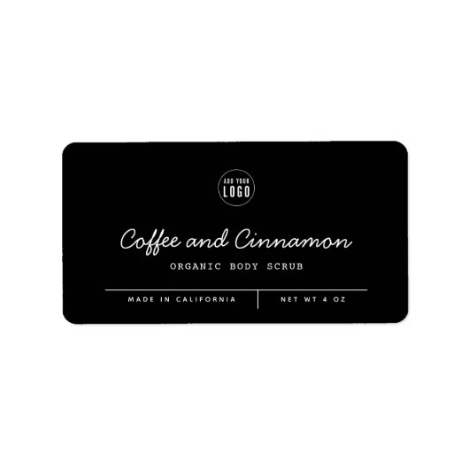 カスタムロゴスクリプト行の製品の色の追加 ラベル (正面)