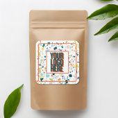 カスタムロゴステッカー（カラフルな斑点付き） スクエアシール