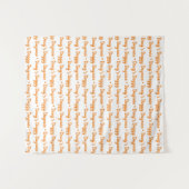 カスタムロゴステップとリピートイベント背景 タペストリー (正面(横))