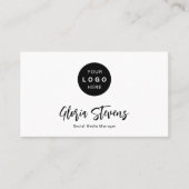 カスタムロゴスモダンクリプトのソーシャルメディアのアイコン 名刺 (正面)