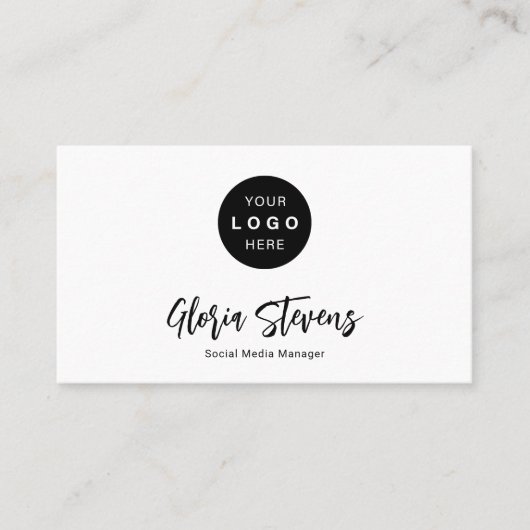 カスタムロゴスモダンクリプトのソーシャルメディアのアイコン 名刺 (正面)