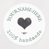 カスタムロゴセージ緑の防水食品ラベル ラベル (デザイン1)