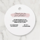 カスタムロゴソーシャルエレガントメディ感謝していア フェイバータグ (正面)