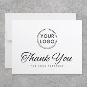 カスタムロゴソーシャルメディアエレガントサンキューカード サンキューカード