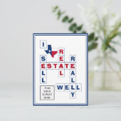 カスタムロゴテキサス州エテ実在ス不動産仲介業者 ポストカード (スタンド正面)