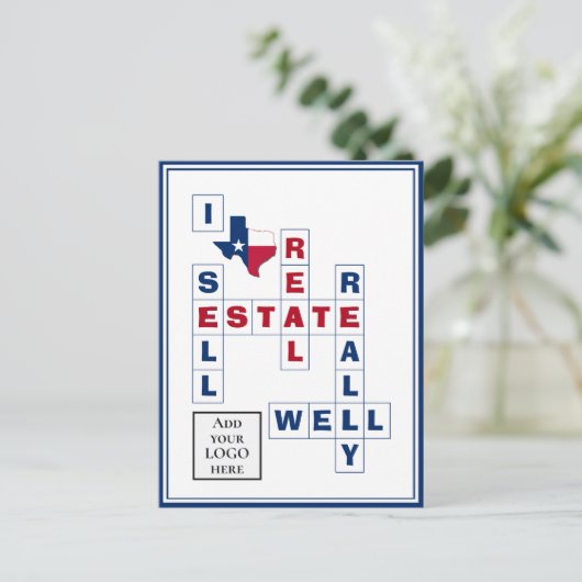 カスタムロゴテキサス州エテ実在ス不動産仲介業者 ポストカード (スタンド正面)