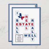 カスタムロゴテキサス州エテ実在ス不動産仲介業者 ポストカード (正面/裏面)