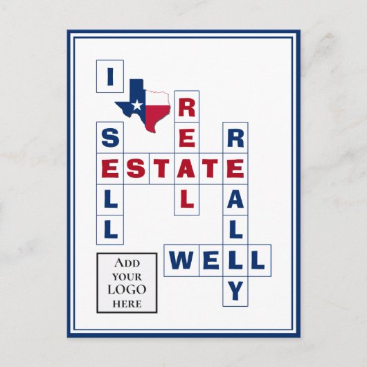 カスタムロゴテキサス州エテ実在ス不動産仲介業者 ポストカード (正面)