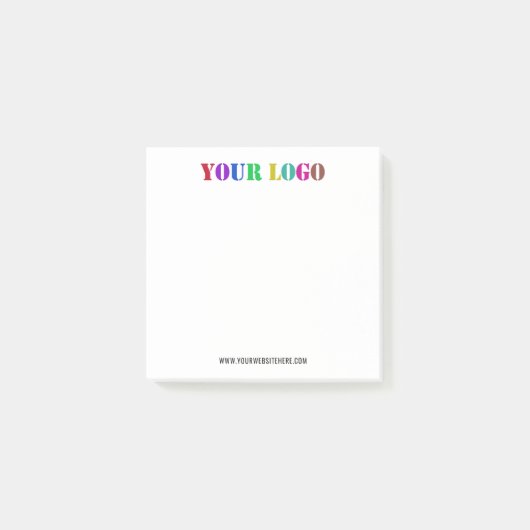 カスタムロゴテキスト ビジネス ポストイット® ノートの例 ポストイット (正面)