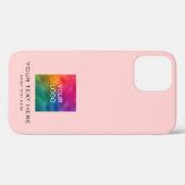 カスタムロゴテンプレートエレガントピンクピーチ Case-Mate iPhoneケース (裏面 (横))