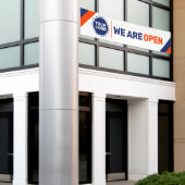 カスタムロゴテンプレートオープンビジネスバナー 横断幕 (ビルの外側)