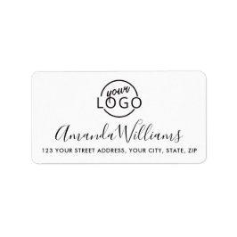 カスタムロゴテンプレートフェミニン差出人住所 ラベル