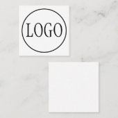 カスタムロゴデザインテンプレート スクエア名刺 (正面/裏面)