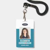 カスタムロゴナースドクター名バーコード バッジ (正面（ネックストラップ付）)