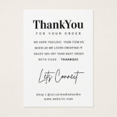 カスタムロゴネックレスイヤリングサンキューカード (正面)
