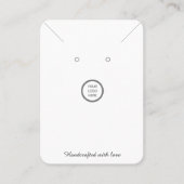 カスタムロゴネックレスイヤリングジュエリー表示カード コーリングカード (正面)