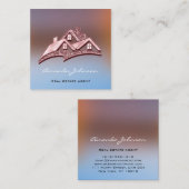 カスタムロゴハウス実在エステートエージェントホームバラグラム スクエア名刺 (正面/裏面)