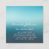 カスタムロゴハウス実在エステートエージェントホームブルーグラム スクエア名刺 (裏面)