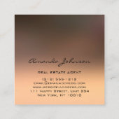 カスタムロゴハウス実在エステートエージェントホームブロンズ スクエア名刺 (裏面)