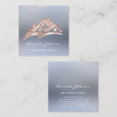 カスタムロゴハウス実在エステートエージェントホームルーフ スクエア名刺 (正面/裏面)