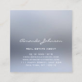 カスタムロゴハウス実在エステートエージェントSmoky Blue スクエア名刺 (裏面)