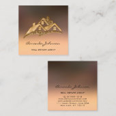 カスタムロゴハウス実在エステートホームバラVIP スクエア名刺 (正面/裏面)