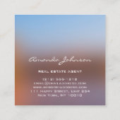 カスタムロゴハウス実在エステート代理ホームバラ スクエア名刺 (裏面)