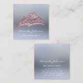 カスタムロゴハウス実在エステート代理ホーム赤面 スクエア名刺 (正面/裏面)