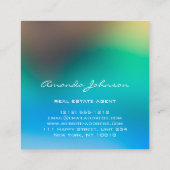 カスタムロゴハウス実在エステート代理金ゴールドカスタム スクエア名刺 (裏面)