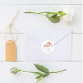 カスタムロゴハウス実在エステートAgentピンク・オレンジ ラウンドシール