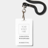 カスタムロゴバッジ バッジ (正面（ネックストラップ付）)