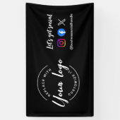 カスタムロゴバナー ソーシャルメディアウェブサイトを始めましょう 横断幕 (縦)