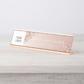 カスタムロゴバラ金ゴールドプロフェッショナル デスクネームプレート (正面)