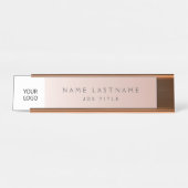 カスタムロゴバラ金ゴールドプロフェッショナル デスクネームプレート (正面)