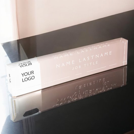 カスタムロゴバラ金ゴールドプロフェッショナル デスクネームプレート