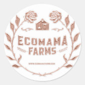 カスタムロゴバラTryMeTesterサンプルSWhite ラウンドシール (正面)