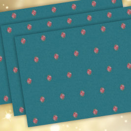 カスタムロゴパターンティール（緑がかった色）のプロモーション 薄葉紙