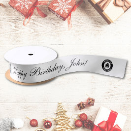 カスタムロゴパターン及び文字 サテンリボン