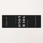 カスタムロゴパーソナライズされたビジネス白黒ヨガ ヨガマット (裏面(横))