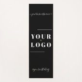 カスタムロゴパーソナライズされたビジネス白黒ヨガ ヨガマット (正面)