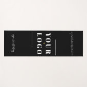 カスタムロゴパーソナライズされたビジネス白黒ヨガ ヨガマット (正面(横))