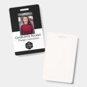 カスタムロゴパーソナライズされたビジネス赤白黒白 バッジ (正面＆裏面)