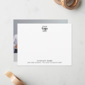 カスタムロゴビジネスありがとう会社名フォト ノートカード (正面/裏面インサイチュ)