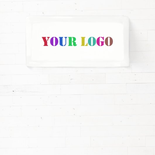 カスタムロゴビジネスのプロモーション用バナーテンプレート 横断幕 (インサイチュ)